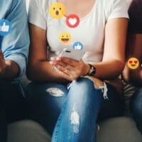 Hyperlocal Social Media Marketing people using their mobile devices