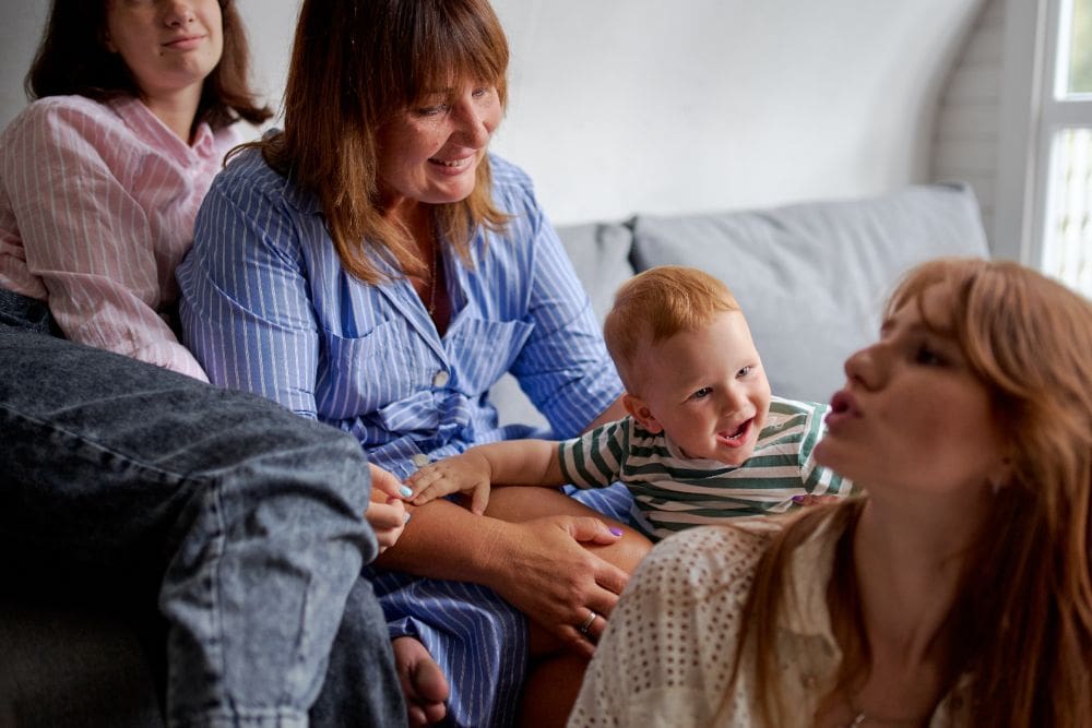 Mother and toddlers at a home group